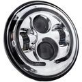 7" LED Headlight Chrome w/ Halo by Letric Lighting
