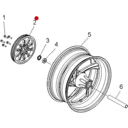Victory Motorcycle Drive Pulley | OEM PN #1333369-521 - Witchdoctors