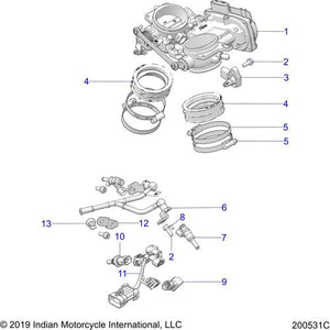 Throttle Body Boot by Polaris 5416354 Throttle Body Boot