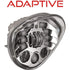 Parts Unlimited Drop Ship Headlight Adaptive 2 LED Headlight – Model 8695 W/ Chrome Inner Bezel by J.W. Speakers 0555161