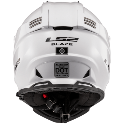 LS2 USA Full Face Helmet Adventure Helmet Solid - Gloss White - Blaze by LS2