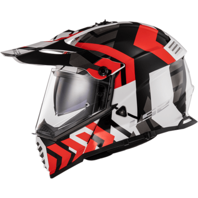 LS2 USA Full Face Helmet Adventure Helmet Xtreme - Gloss Red / Black / White - Blaze by LS2