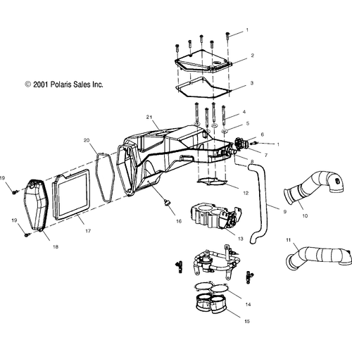 Airbox Assembly V92 by Polaris 1013056 Airbox