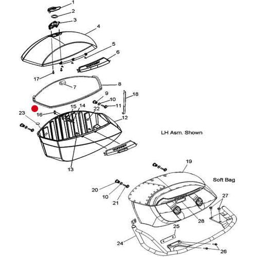 Saddlebag Assembly Bracket Hoop by Polaris - Witchdoctors - Saddlebag Repair -
