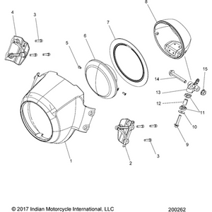 Asm-Bucket Headlight Bob GBlack by Polaris 2413801-658 Headlight Bucket