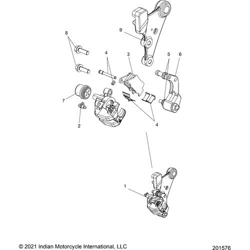 Asm-Cal Rear 32Mm Adzbk by Polaris 1913555-468 Brake Caliper