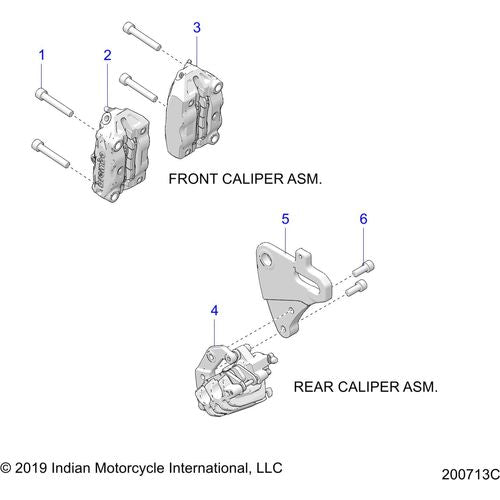 Assembly Caliper Front Rad RH Ti-M by Polaris 1913644-602 Brake Caliper