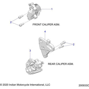 Assembly Caliper Front RH by Polaris 1912391-266 Brake Caliper