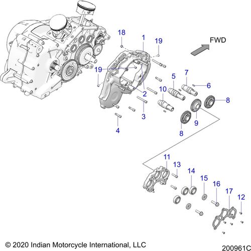 Assembly Cam Cover Inner by Polaris 1205447 Cam Cover