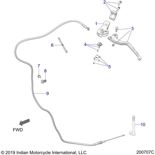 Asm-Clutch Lever Bracket Ind Bkpl by Polaris 1323706-463 Clutch Lever