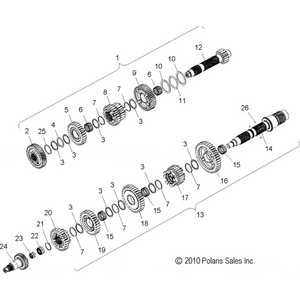 Off Road Express OEM Hardware Asm., Countershaft [Incl. 2-12] by Polaris 1332815