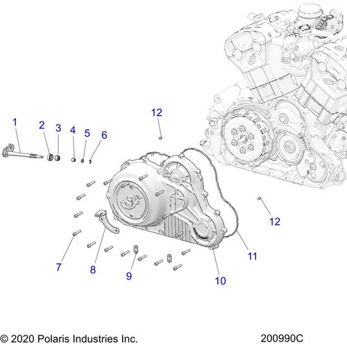 Asm-Cover Primary Drive CbBlack by Polaris 1206261-657 Primary Cover