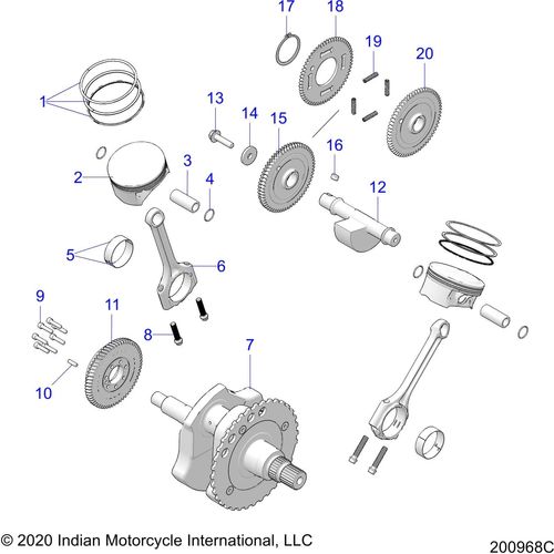 Asm-Crankshaft 56.5Mm by Polaris 3023696 Crankshaft