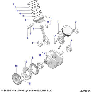 Assembly Crankshaft by Polaris 3023328 Crankshaft