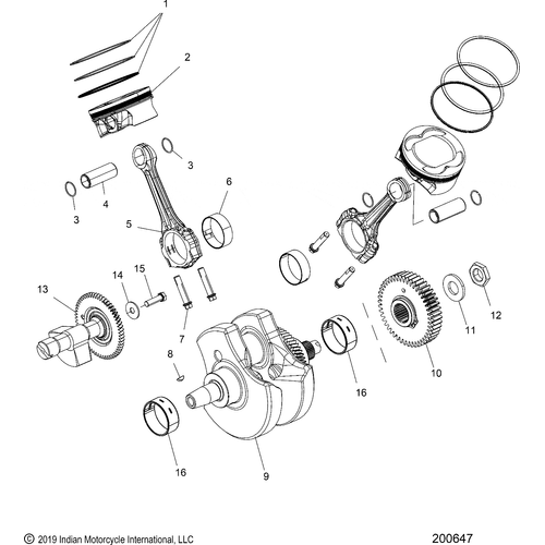 Assembly Crankshaft by Polaris 3023558 Crankshaft