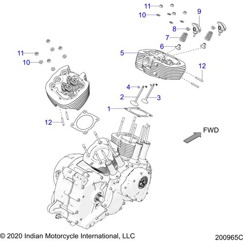 Asm-Cyl Head Front Mach 116 by Polaris 3023649 Head Cylinder