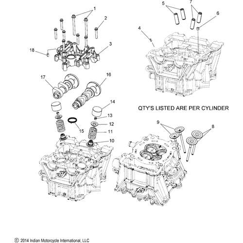Assembly Cylinder Head Front Black by Polaris 3022745-657 Head Cylinder