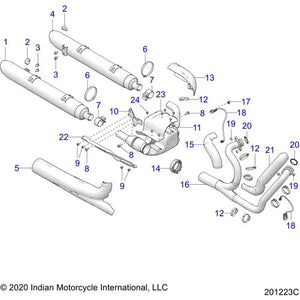 Asm-Exh Headpipe Eu by Polaris 1263602 Exhaust Headpipe