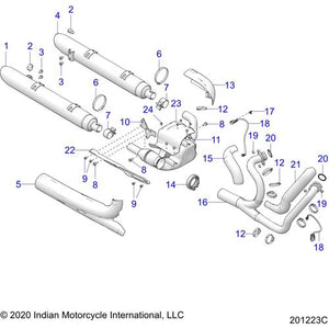 Asm-Exh Headpipe Eu by Polaris 1263651 Exhaust Headpipe