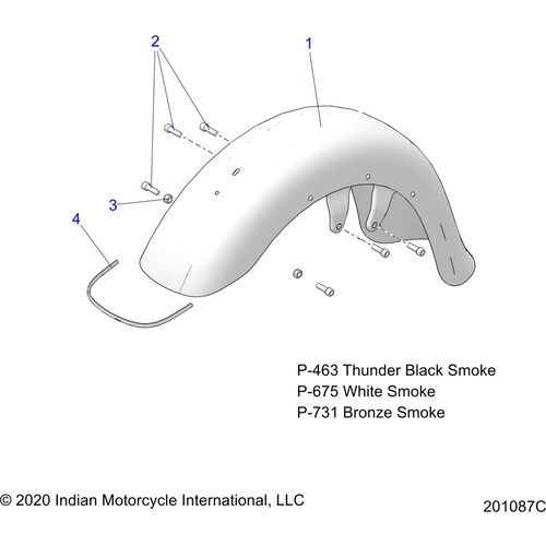 Asm-Fender Front Matte Nara Bronze by Polaris 1024381-731 Front Fender