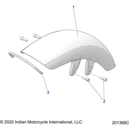 Asm-Fender Front Stealth Gray by Polaris 1025320-804 Front Fender