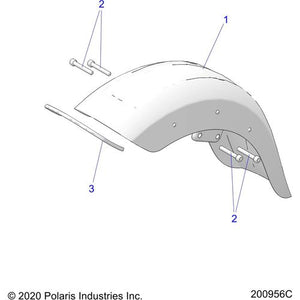 Asm-Fender Front Vr Black by Polaris 1024706-266 Front Fender