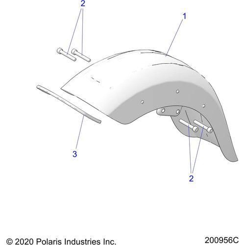 Asm-Fender Front Vr Slvqrtz/Gx by Polaris 1024706-2056 Front Fender