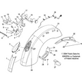Assembly, Fender, Rear, White/Silver/Flame by Polaris