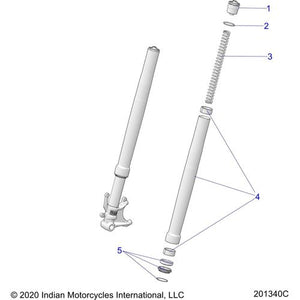 Asm-Fork Elite LH Anod Gold by Polaris 1824981-813 Fork Leg