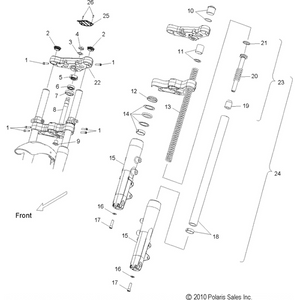 Assembly, Fork Leg, Lh, Chrome [Incl. 10-21] by Polaris 1821285-156 Fork Leg