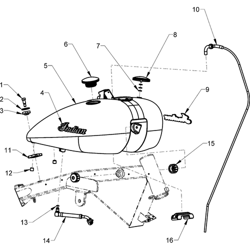 Assembly Fuel Cap by Polaris N51200083 Gas Cap