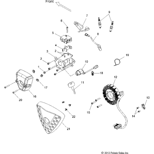 Off Road Express OEM Hardware Asm., Ignition/Fuel/Fork Lock, Chrome [15Th Anniv.] by Polaris 4012944-156