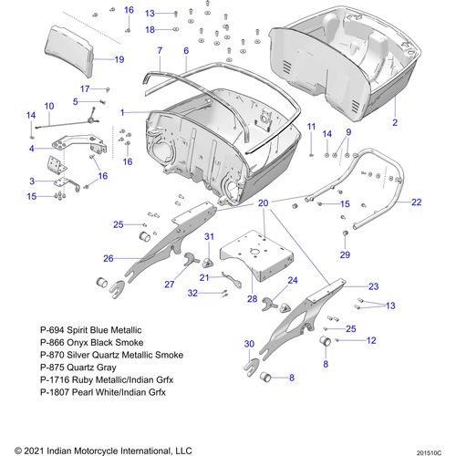 Asm-Latch Trunk LH Black by Polaris 1020803-266 Trunk Latch