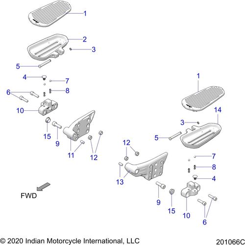 Assembly Mount Floorboard Pass LH Jt Black by Polaris 1020121-626 Floorboard Mount