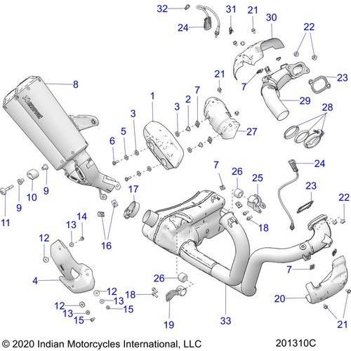 Asm-Muffler Low Black by Polaris 1263584-266 OEM Muffler