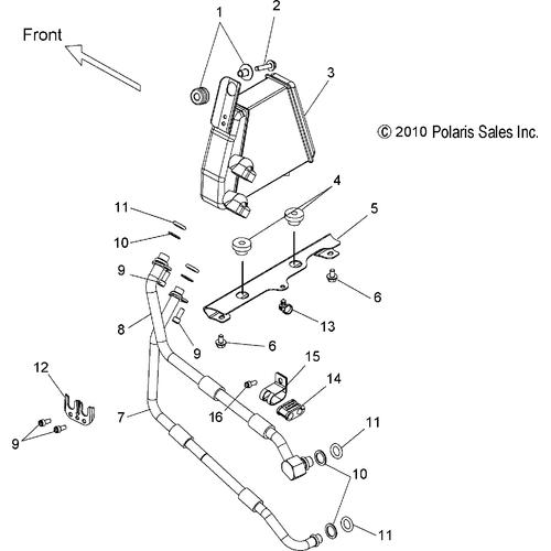 Off Road Express OEM Hardware Asm., Oil Line, Engine Out by Polaris 2520780