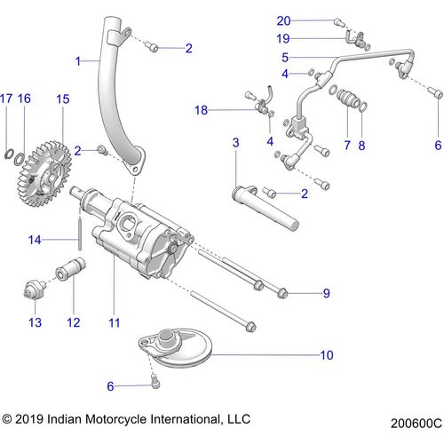 Asm Oil Pump by Polaris 1205045 Oil Pump