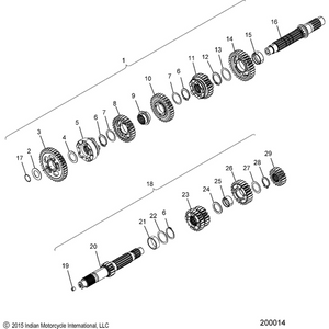 Assembly Output 1St. Gear by Polaris 1333458 Output Gear