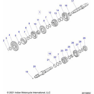 Assembly Output Shaft by Polaris 1333634 Output Shaft