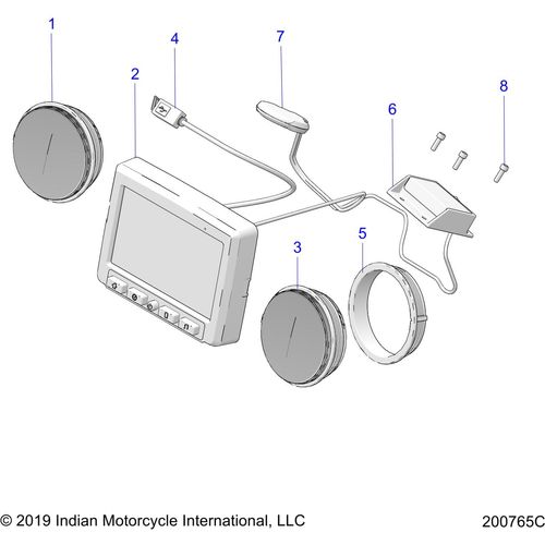 Asm-P7Inch Display Ind Wmaps by Polaris 3286853 Dash Display