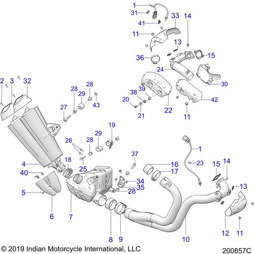 Assembly Rear Headpipe by Polaris 1263368 Exhaust Headpipe