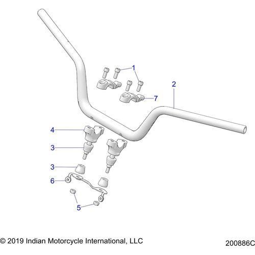 Asm-Riser Handlebar by Polaris 1025202 Handlebar Risers