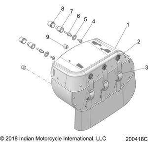 Assembly Saddlebag Soft LH Black by Polaris 1022536-02 Saddlebag