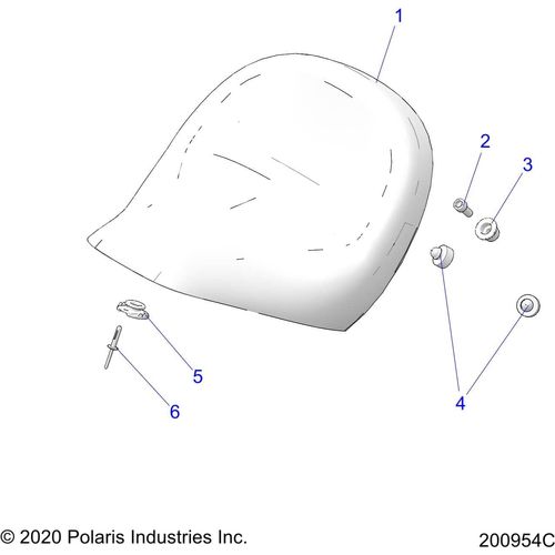 Assembly Seat Driver by Polaris 2686386-01 Seat