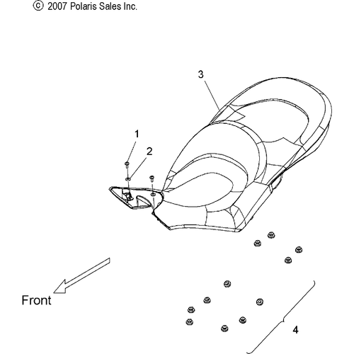 Assembly, Seat, Heated by Polaris 2684352 Seat