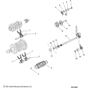 Assembly Shift Drum 5-Speed by Polaris 1334275 Shifter Repair