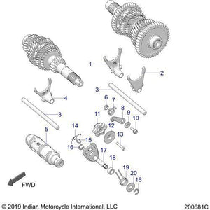 Assembly Shift Drum 6-Speed-Lgnd by Polaris 1334031 Shifter Repair