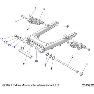 Asm-Shock Rear Low N Black by Polaris 1543808-266 Shock