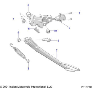 Assembly Sidestand Mount T Mt Black by Polaris 1025058-458 Kickstand