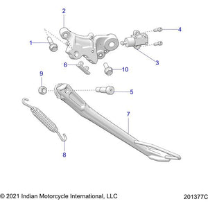 Asm-Sidestand T Mt Black by Polaris 1024954-458 Kickstand